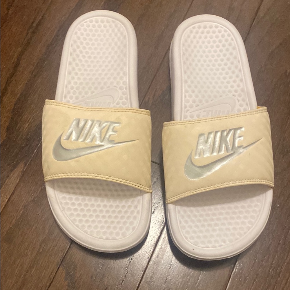 Nike Beige Slide Sandals